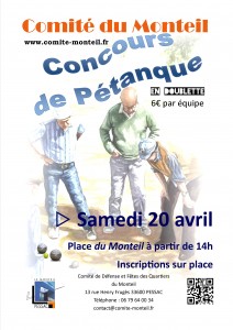 Affiche concours pétanque 2013